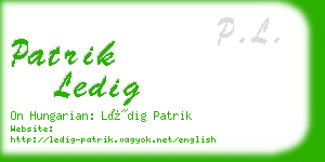 patrik ledig business card